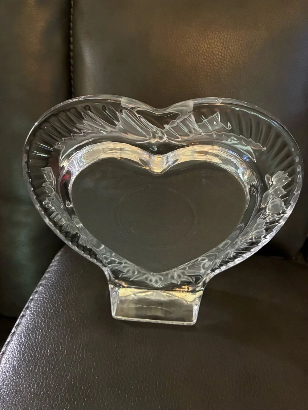 Home Beautiful “Moments” Chiseled Crystal Heart-Shaped Photo Frame - Clear